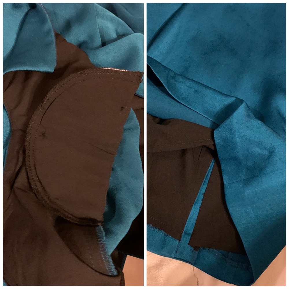 Nanette Lepore teal ruched sheath dress 6 - Picture 4 of 7